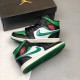 Billig  Jordan 1 Mid Pine Green Svart/Gym Rød-Hvit-Pine Grønn 554724 067 Sneakers