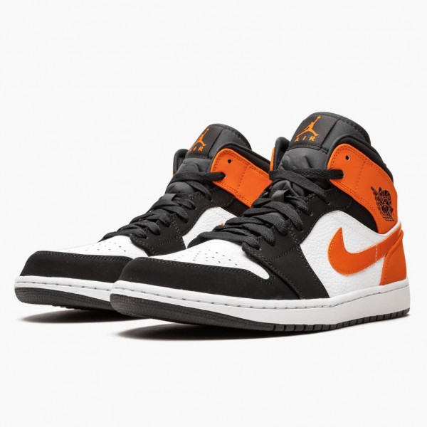 Jordan 1 Mid "Shattered Backboard" Svart/Hvit-Starfish 554724 058