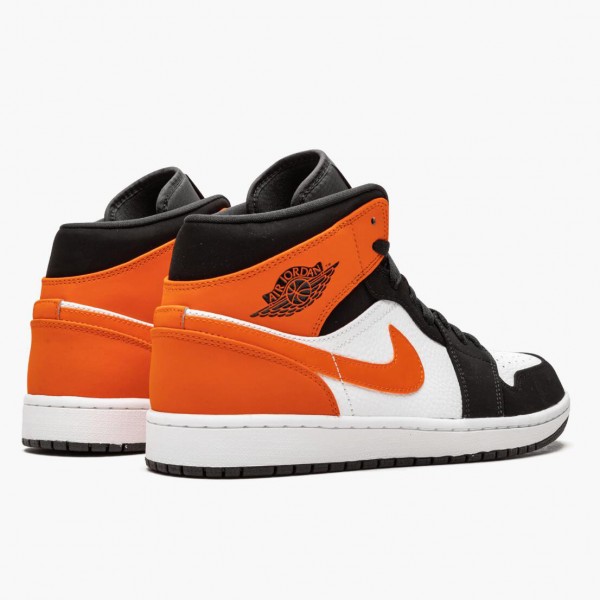 Billig  Jordan 1 Mid Shattered Backboard Svart/Hvit-Starfish 554724 058 Sneakers