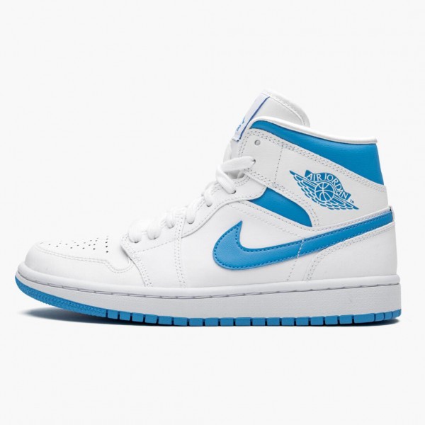 Jordan 1 Mid "UNC" University Blå/Hvit BQ6472 114