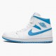 Rød  Jordan 1 Mid UNC University Blå/Hvit BQ6472 114 Sko