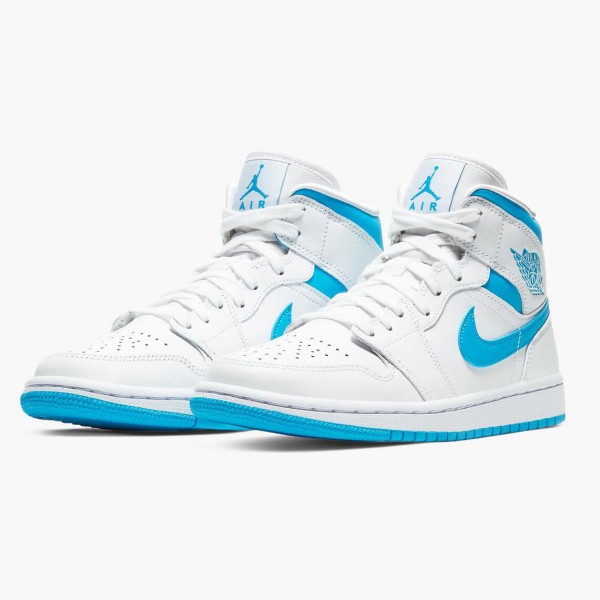 Jordan 1 Mid "UNC" University Blå/Hvit BQ6472 114