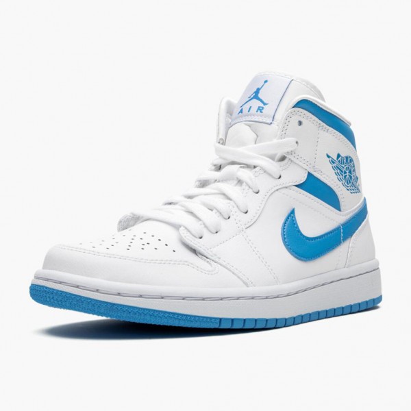 Rød  Jordan 1 Mid UNC University Blå/Hvit BQ6472 114 Sko