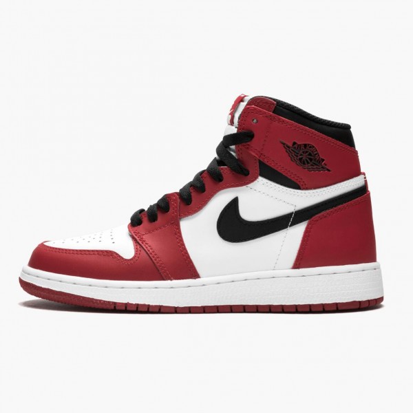 Jordan 1 Retro "Chicago" Hvit/Svart-Varsity Rød 575441 101 Dame/Herre 