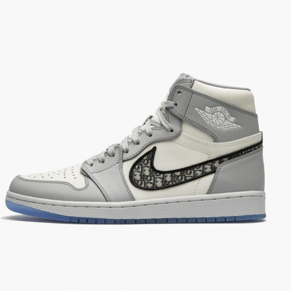 Jordan 1 Retro High Wolf Grå/Sail-Photon Dust-Whi CN8607 002 Dame/Herre 