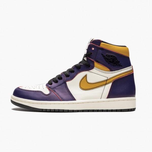 Jordan 1 Retro High OG Defiant SB "LA to Chicago" Purple/Sail-University Gull-Bl CD6578 507 Dame/Herre 