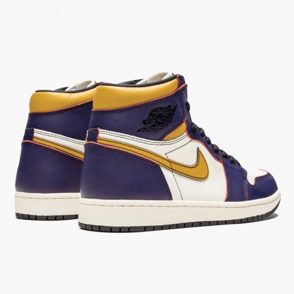 Ny  Jordan 1 Retro High OG Defiant SB LA to Chicago Purple/Sail-University Gull-Bl CD6578 507 Dame/Herre Sko