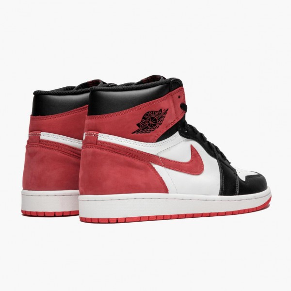 Ny  Jordan 1 Retro High OG Track Red Summit Hvit/Track Rød-Svart 555088 112 Dame/Herre Sko