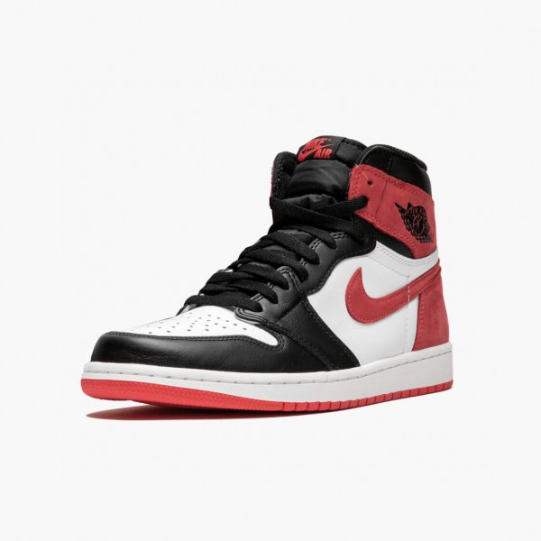 Ny  Jordan 1 Retro High OG Track Red Summit Hvit/Track Rød-Svart 555088 112 Dame/Herre Sko