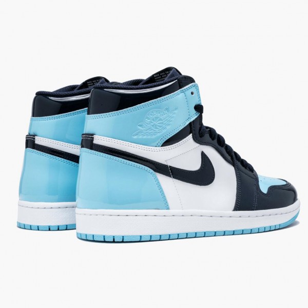 Hvit  Jordan 1 Retro High Og Blue Chill Obsidian/Blå Chill-Hvit CD0461 401 Sneakers