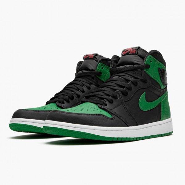 Jordan 1 Retro High "Pine Green" Svart/Hvit-Pine Grønn/Gym Rød 555088 030