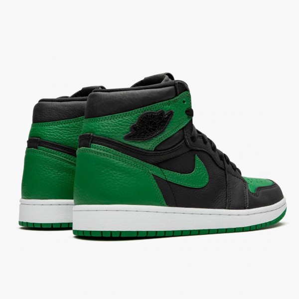 Blå  Jordan 1 Retro High Pine Green Svart/Hvit-Pine Grønn/Gym Rød 555088 030 Sneakers