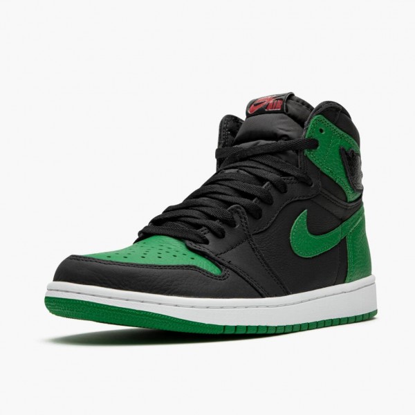 Blå  Jordan 1 Retro High Pine Green Svart/Hvit-Pine Grønn/Gym Rød 555088 030 Sneakers