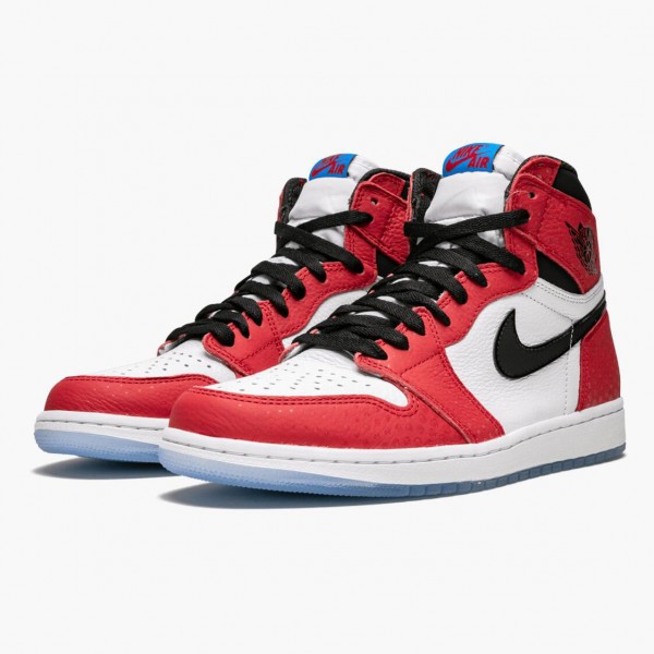 Jordan 1 Retro High "Spider-Man Origin Story" Gym Rød/Svart-Hvit-Photo Blå 555088 602 Herre 