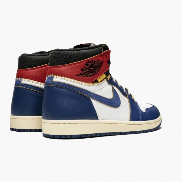 Rød  Jordan 1 Retro High Union Los Angeles Storm Blue Hvit/Stormblue-Varsity Rød BV1300 146 Herre Sneakers