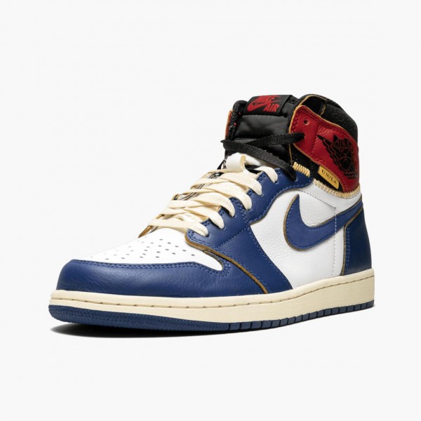 Rød  Jordan 1 Retro High Union Los Angeles Storm Blue Hvit/Stormblue-Varsity Rød BV1300 146 Herre Sneakers