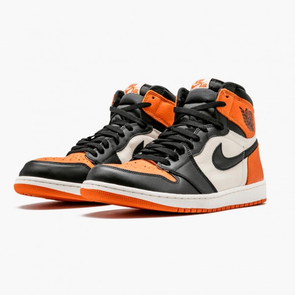 Jordan 1 Retro "Shattered Backboard" Svart/Starfish-Sail 555088 005 Herre 