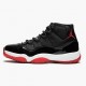 Svart  Jordan 11 Retro Bred Herre 378037 010 Svart/Varsity Rød-Hvit Sko