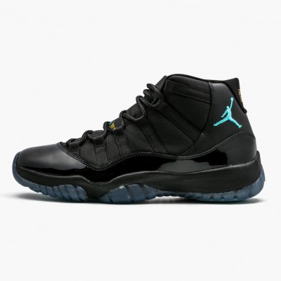 Jordan 11 Retro "Gamma Blue" Herre 378037 006 Svart/Gamma Blå-Varsity Maize