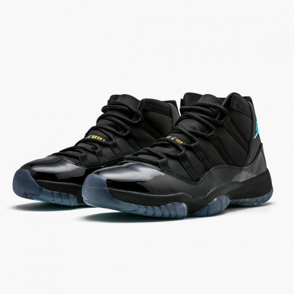 Jordan 11 Retro "Gamma Blue" Herre 378037 006 Svart/Gamma Blå-Varsity Maize