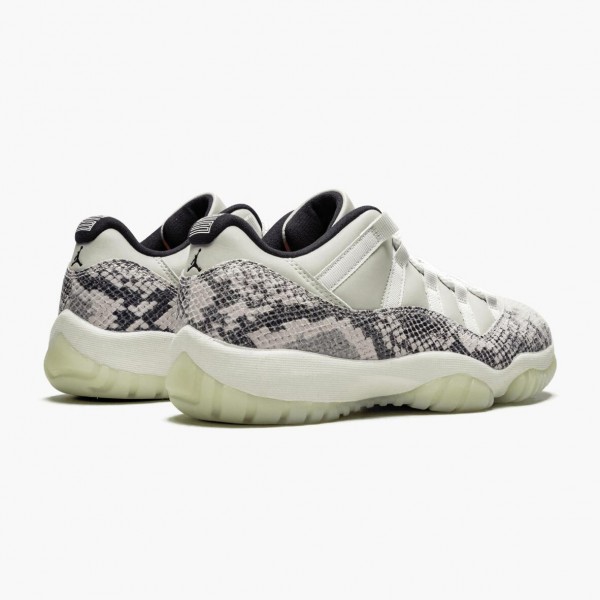 Rød  Jordan 11 Retro Low Snake Light Bone Dame/Herre CD6846 002 Light Bone/Smoke Grå/Hvit-Bl Sko