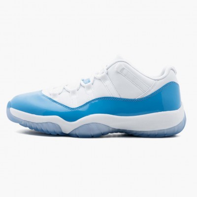 Jordan 11 Retro Low "University Blue" Dame/Herre 528895 106 Hvit/University Blå