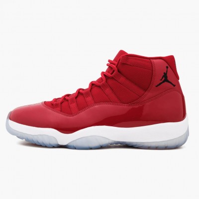 Jordan 11 Retro "Win Like 96" Dame/Herre 378037 623 Gym Rød/Svart-Hvit