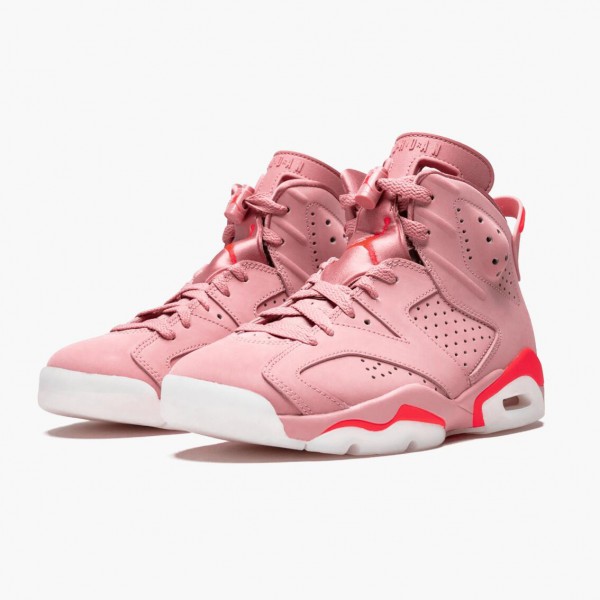 Jordan 6 Retro "Aleali May" Dame CI0550 600 Rust Rosa/Bright Crimson Svart