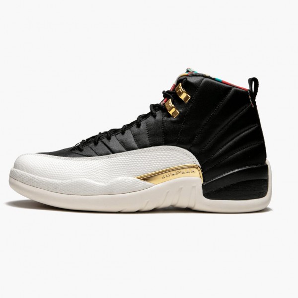 Jordan 12 Retro 2019 CNY "Chinese New Year" Svart/True Rød-Sail Noir CI2977 006