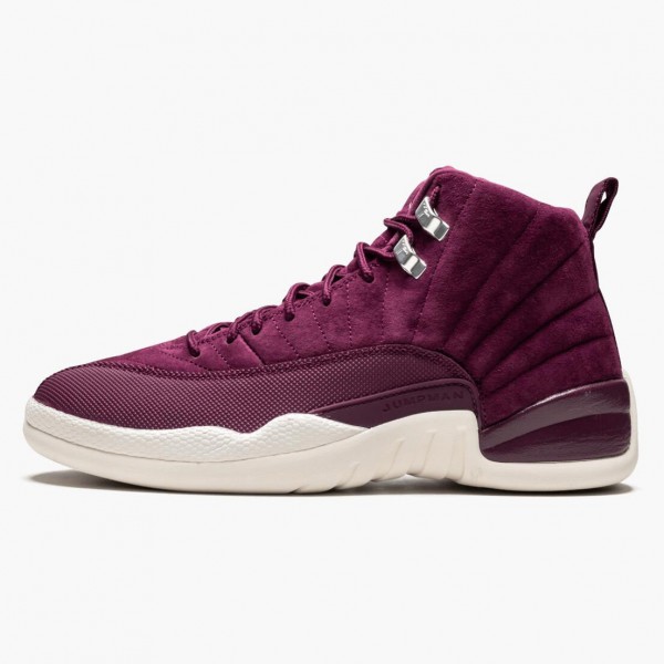 Jordan 12 Retro "Bordeaux" Herre 130690 617 Bordeaux/Sail-Metallic Sølv