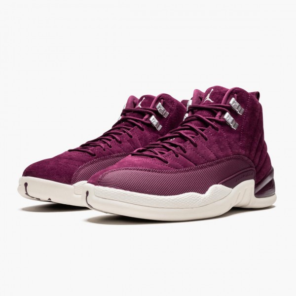 Jordan 12 Retro "Bordeaux" Herre 130690 617 Bordeaux/Sail-Metallic Sølv