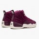 Billig  Jordan 12 Retro Bordeaux Herre 130690 617 Bordeaux/Sail-Metallic Sølv Sneakers