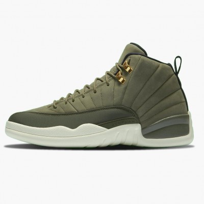 Jordan 12 Retro "Chris Paul Class of 2003" Herre 130690 301 Oliven Canvas/Sail/Svart-Metall