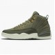 Ny  Jordan 12 Retro Chris Paul Class of 2003 Herre 130690 301 Oliven Canvas/Sail/Svart-Metall Sko