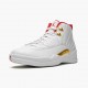 Butikk  Jordan 12 Retro FIBA Dame/Herre 130690 107 Hvit/University Rød/Metallic Sneakers