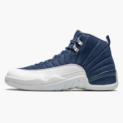 Jordan 12 Retro "Indigo" Herre 130690 404 Stone Blå/Legend Blå-Obsidia