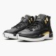 Het  Jordan 12 Retro Reptile Dame/Herre AO6068 007 Svart/Metallic-Gull Hvit Sko