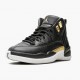 Het  Jordan 12 Retro Reptile Dame/Herre AO6068 007 Svart/Metallic-Gull Hvit Sko