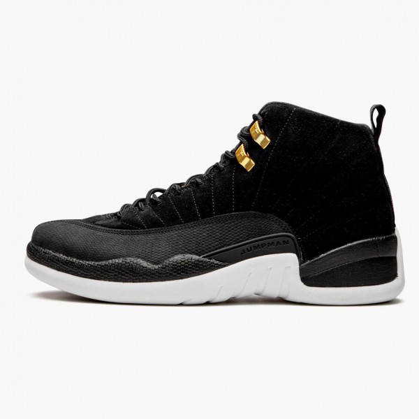 Jordan 12 Retro "Reverse Taxi" Herre 130690 017 Svart/Gull-Hvit