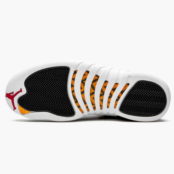 Svart  Jordan 12 Retro Reverse Taxi Herre 130690 017 Svart/Gull-Hvit Sko