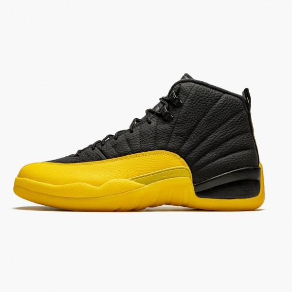 Jordan 12 Retro "University Gold" Herre 130690 070 Svart/Svart-University Gull