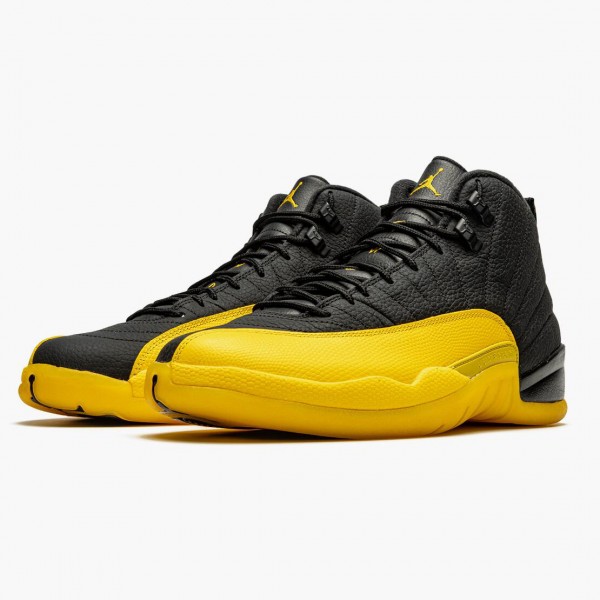 Jordan 12 Retro "University Gold" Herre 130690 070 Svart/Svart-University Gull