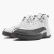 Svart  Jordan 12 Retro Hvit Dark Grey Herre 130690 160 Hvit/Dark Grå-Gym Rød Sneakers