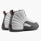 Svart  Jordan 12 Retro Hvit Dark Grey Herre 130690 160 Hvit/Dark Grå-Gym Rød Sneakers