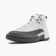 Svart  Jordan 12 Retro Hvit Dark Grey Herre 130690 160 Hvit/Dark Grå-Gym Rød Sneakers