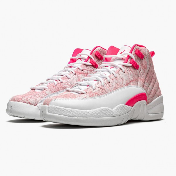 Jordan 12 Retro GS "Arctic Pink" 510815 101 Hvit/Arctic Punch-Hyper Rosa Dame