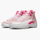 Kjøp  Jordan 12 Retro GS Arctic Pink 510815 101 Hvit/Arctic Punch-Hyper Rosa Dame Sko