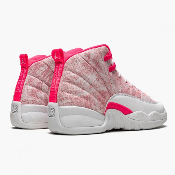 Kjøp  Jordan 12 Retro GS Arctic Pink 510815 101 Hvit/Arctic Punch-Hyper Rosa Dame Sko