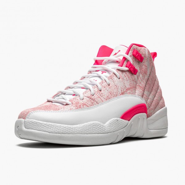 Kjøp  Jordan 12 Retro GS Arctic Pink 510815 101 Hvit/Arctic Punch-Hyper Rosa Dame Sko