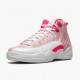 Kjøp  Jordan 12 Retro GS Arctic Pink 510815 101 Hvit/Arctic Punch-Hyper Rosa Dame Sko